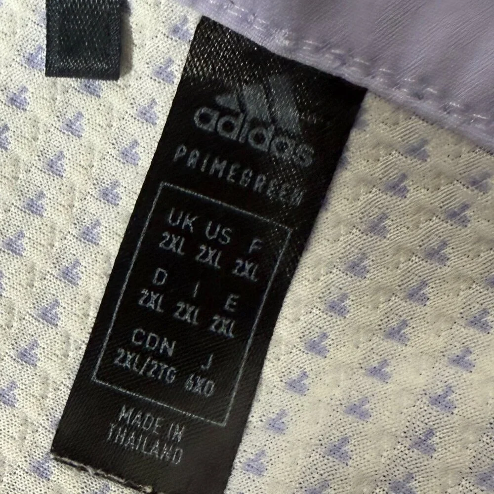 Adidas Heat.RDY Golf Polo Shirt Men’s XXL Light Purple & White Stripe